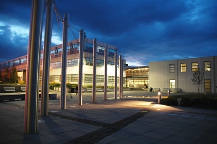 Image of illuminated SETU University Building